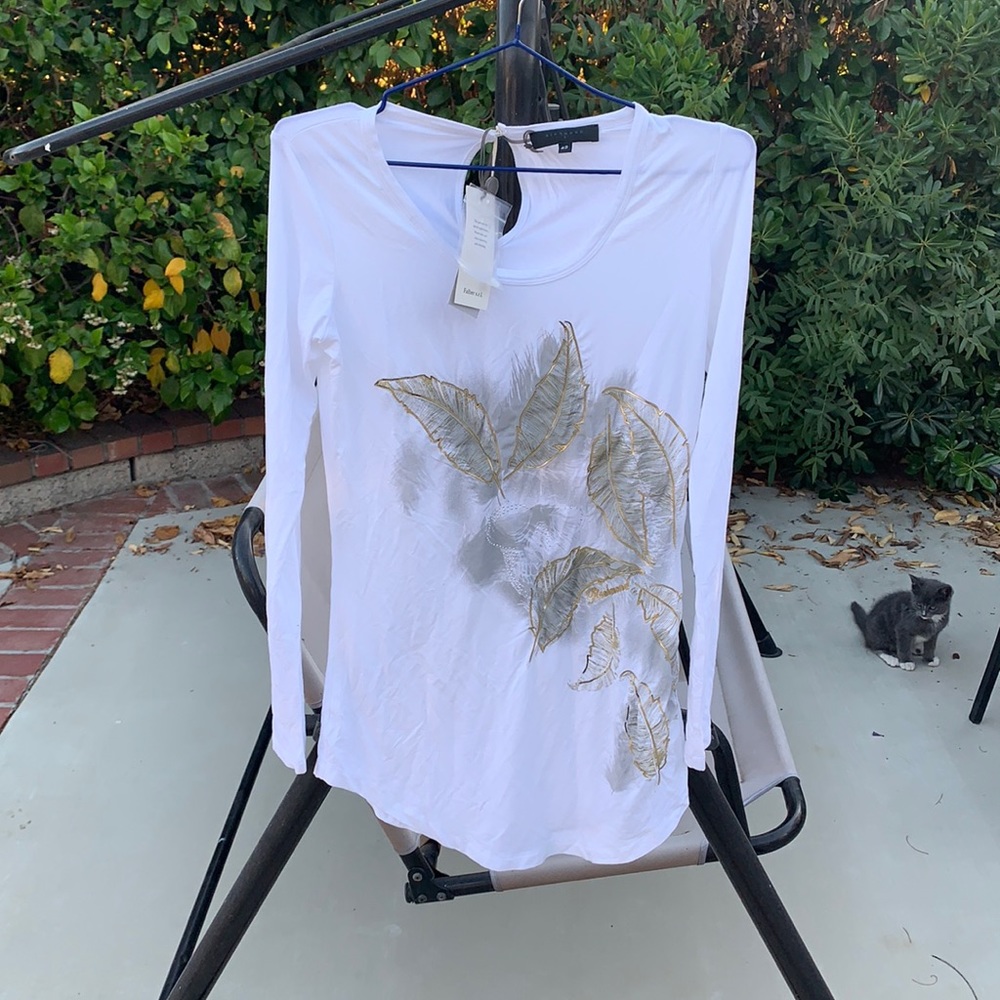 Richmond X maxi top gold gilt leaves n crystal 42